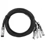 Cabo de rede BlueOptics DAC-Q28-4S28-25G-2M-BL QSFP28 4xSFP28 InfiniBand 2 m preto