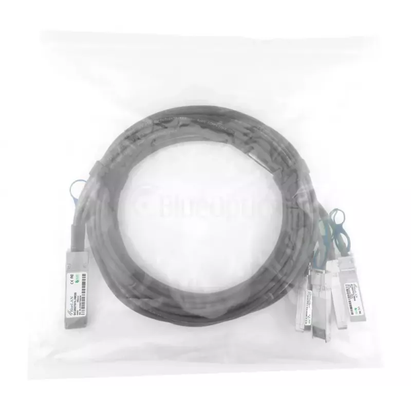Cabo InfiniBand/fibra ótica BlueOptics XQ+BC0003-XS+-BL 3 m QSFP28 4xSFP28 macho/macho