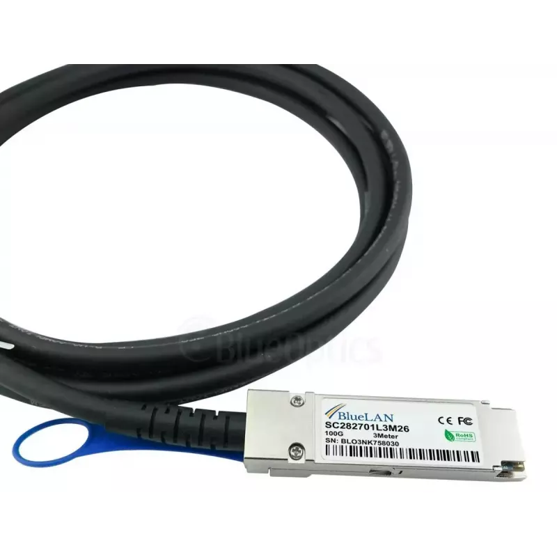 Cabo InfiniBand/fibra ótica BlueOptics XQ+BC0003-XS+-BL 3 m QSFP28 4xSFP28 macho/macho