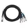 Cabo DAC BlueOptics MCP7F00-A01AR-BL 2 m QSFP28 para 4x SFP28 preto