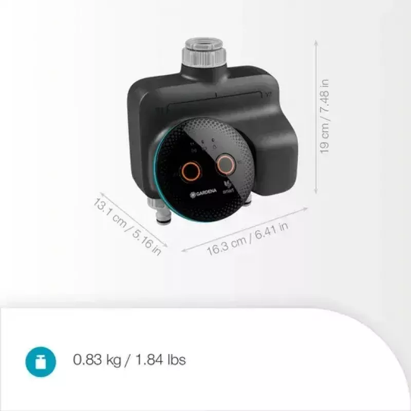 Controlo de água smart home GARDENA Wireless 19034-20 — Bluetooth, a pilhas (AA), preto