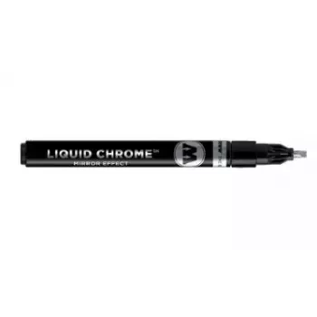 Marcador Molotow 703106 Liquid Chrome preto e cromado