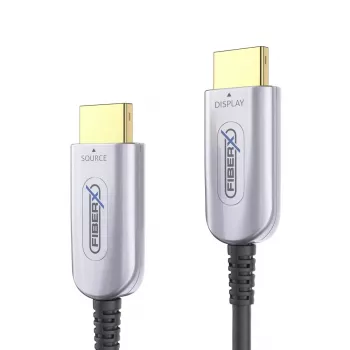 Cabo HDMI FiberX FX-I350-015 15m Type-A macho 2.0 18Gbit/s preto prateado