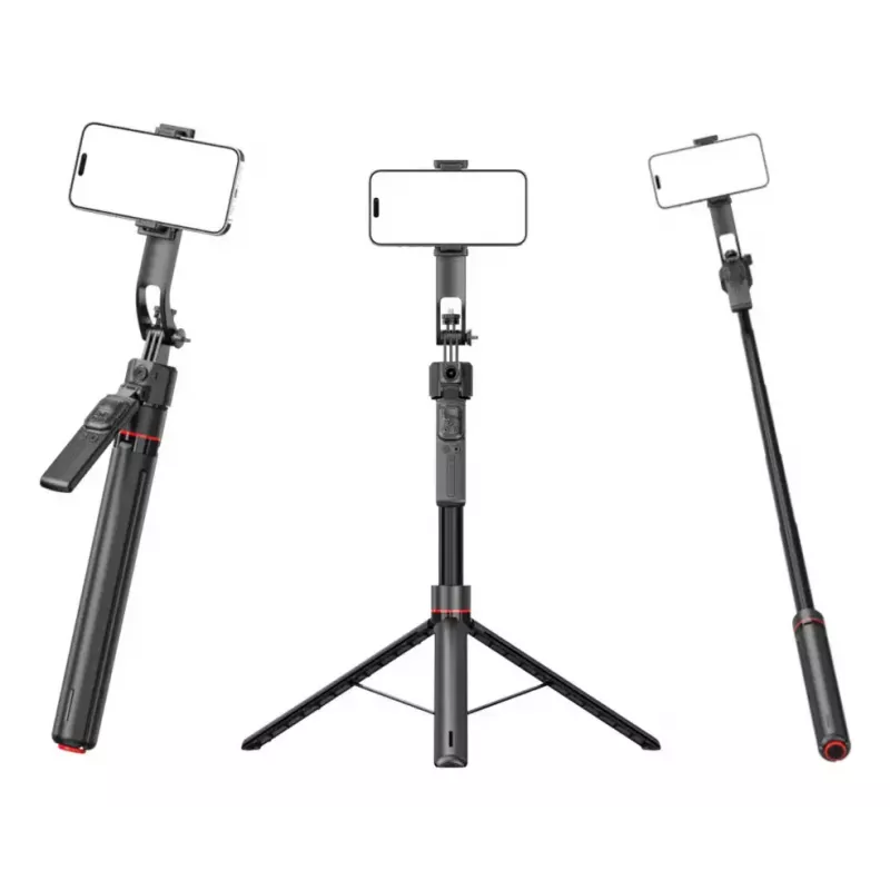 Tripé 4smarts 541772 para smartphone e câmara digital, 3 pernas, altura máxima 176 cm, peso 560 g, preto