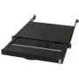 Teclado AIXCASE AIX-19K1UKDETB-B USB PS/2 QWERTZ alemão preto