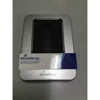 Caixa de armazenamento MediaRange BOX901 retangular alumínio plástico prateado
