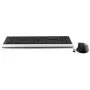 MediaRange Highline Series MROS105-YU conjunto de teclado e rato sem fios, QWERTZ (eslavo meridional), preto/prateado