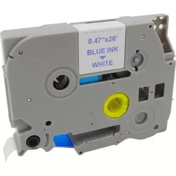 Cassete de fita plástica MediaRange Brother TZ-233 12mm 8m azul sobre branco