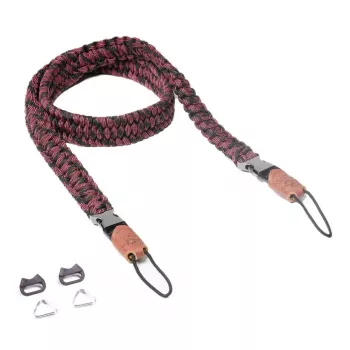 Correia de câmara em paracord C-ROPE Traveler, 100 cm, Red Dots