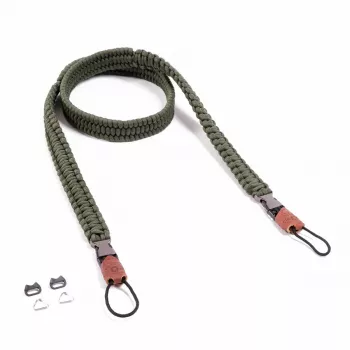 Correia de câmara C-ROPE Traveler Paracord, 125 cm, Military Olive