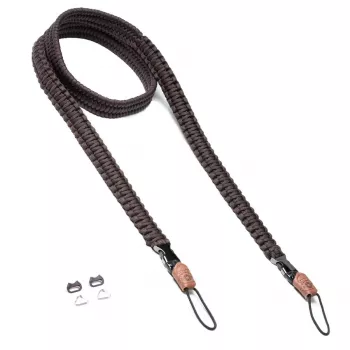 Correia de câmara C-ROPE Traveler Paracord, 140 cm, Dark Coffee