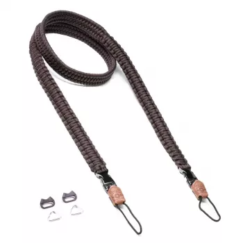 Correia de câmara C-ROPE Traveler Paracord, 125 cm, Dark Coffee