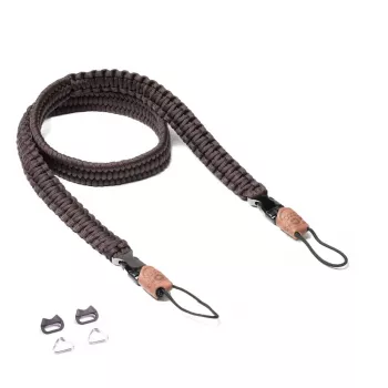 Correia de câmara C-ROPE Traveler Paracord, 100 cm, Dark Coffee