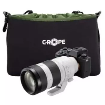 Mala C-Rope CRP-CNB-XL-BLK-2 preta e verde com alça de ombro