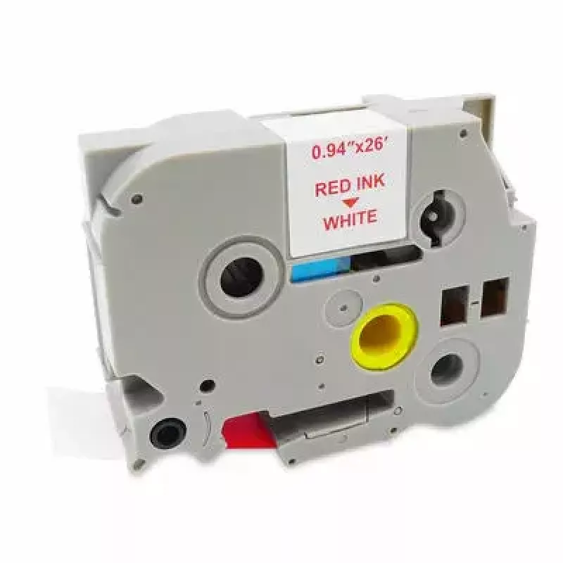 Fita para impressora MediaRange MRBTZ252 vermelha 2,4 cm 8 m