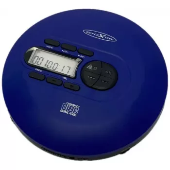 Leitor de CD/MP3 portátil Reflexion PCD520MF (Discman), Anti-Shock, azul