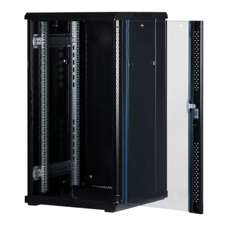 Armário de servidor Rockstable 22 U 19 polegadas com vidro de segurança RS19-6622