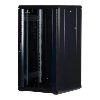 Armário de servidor Rockstable 22 U 19 polegadas com vidro de segurança RS19-6622