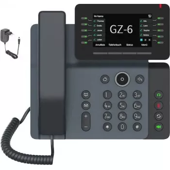 Telefone IP GEQUDIO GZ-6 WLAN Bluetooth — telefone VoIP com conectividade Wi-Fi e Bluetooth