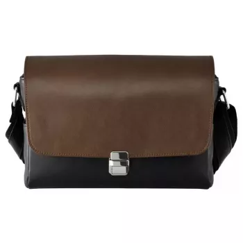 Bolsa de ombro para câmaras Olympus CBG-11 PR da OLYMPUS — preto e castanho, modelo V613014NW000
