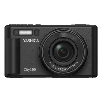 Câmara compacta Yashica City 100 72 MP CMOS preto 3x zoom ótico