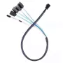 Cabo SILVERSTONE SAS para 4×SATA CPS05-RE 0,6 m SFF-8643 para 4×7 pinos SATA