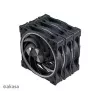 Conjunto de ventoinhas axiais para caixa Akasa SOHO AR LED 12 cm RGB, 3 unidades