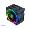 Conjunto de ventoinhas axiais para caixa Akasa SOHO AR LED 12 cm RGB, 3 unidades