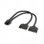 Cabo adaptador de alimentação Akasa Dual SATA para 8 pinos CPU (AK-CBPW33-15) 15 cm
