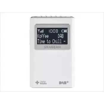 Rádio portátil Sangean DPR-39 DAB+ FM LCD branco