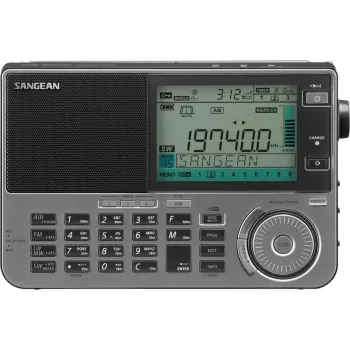 Rádio portátil Sangean ATS-909 X2 grafite — recetor AM, FM, ondas curtas