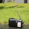 Rádio portátil Sangean MMR-77 analógico AM FM preto auscultadores de 3,5 mm
