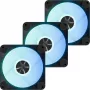 Ventoinha de caixa APNX FP1-R 120 mm, preta, fluxo de ar invertido, pack de 3