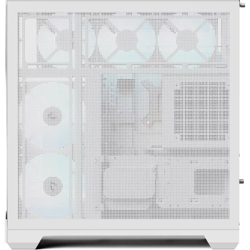 Caixa de PC torre APNX V2-F-WT-v1, branca, com três painéis de vidro temperado