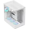 Caixa de PC torre APNX V2-F-WT-v1, branca, com três painéis de vidro temperado
