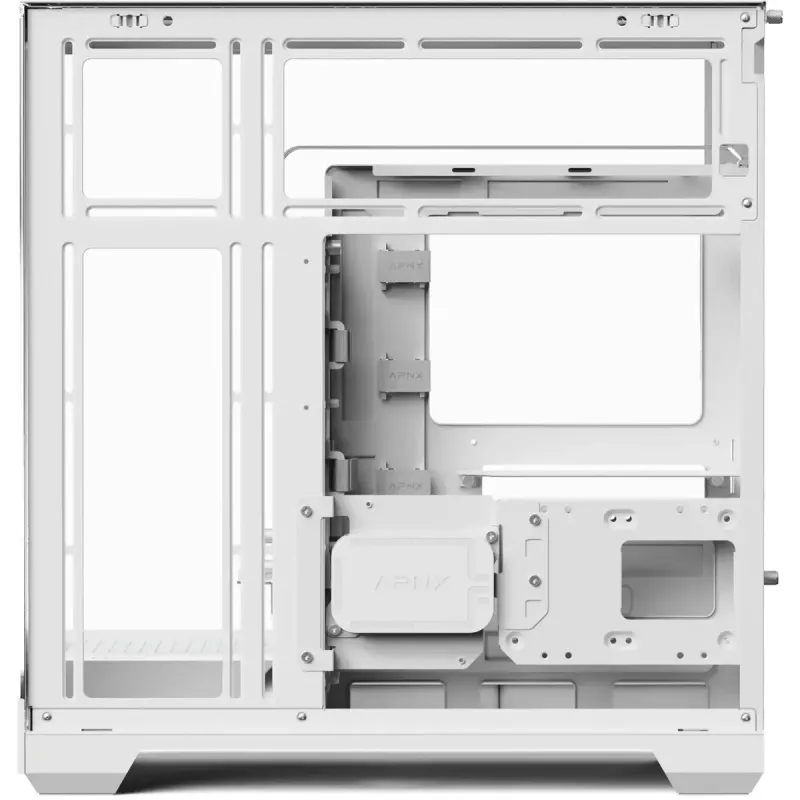 Caixa de PC torre APNX V2-F-WT-v1, branca, com três painéis de vidro temperado