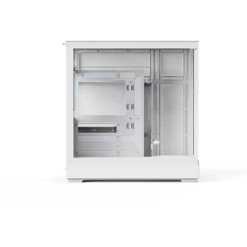 Caixa de PC torre APNX V2-F-WT-v1, branca, com três painéis de vidro temperado