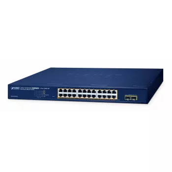 Switch gerido PLANET GS-2210-24P2S 24 portas 10/100/1000T PoE 260W