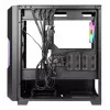 Caixa de PC AZZA Guardian Glass Midi Tower – preta, ATX/Micro‑ATX/ITX/EATX, suporta 3,5 polegadas×2 / 2,5 polegadas×4, ventoinhas frontais de 120/140 mm