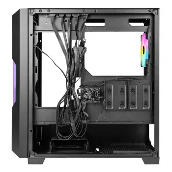 Caixa de PC AZZA Guardian Glass Midi Tower – preta, ATX/Micro‑ATX/ITX/EATX, suporta 3,5 polegadas×2 / 2,5 polegadas×4, ventoinhas frontais de 120/140 mm