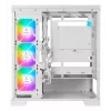 AZZA Cove 570W caixa Midi Tower CSAZ-570W, USB Type-C, 4x ventoinhas ARGB, branco