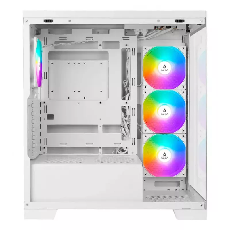 AZZA Cove 570W caixa Midi Tower CSAZ-570W, USB Type-C, 4x ventoinhas ARGB, branco