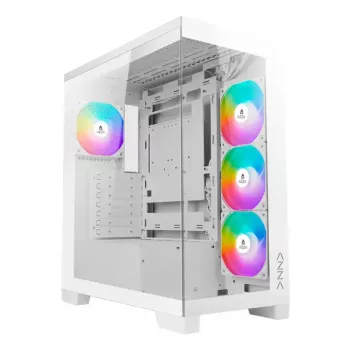 Caixa Midi-Tower AZZA Cove 570W CSAZ-570W, USB Type-C, 4 ventoinhas ARGB, branca