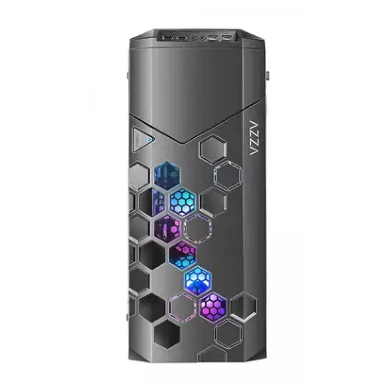 Caixa de PC AZZA STORM ARGB Full Tower – preta, suporte ATX/Micro-ATX/EATX, ventoinhas ARGB pré-instaladas