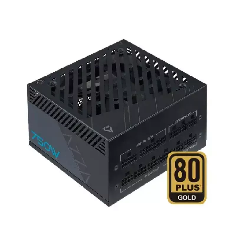 Fonte de alimentação Azza PSAZ-750G 750 W 20+4 pinos ATX ATX preta