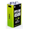 Pack de pilhas recarregáveis de 9V VERICO LoopEnergy PP3 4500 — iões de lítio, 2 unidades, 500 mAh, carregamento USB-C