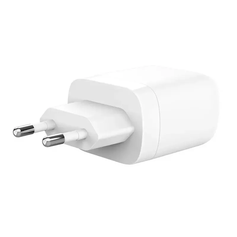 Silicon Power QM25 carregador de parede de 30W com duas portas, USB-C e USB-A, branco (SP30WASYQM252PCW)