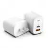 Silicon Power QM25 carregador de parede de 30W com duas portas, USB-C e USB-A, branco (SP30WASYQM252PCW)