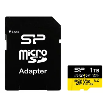Cartão de memória MicroSDXC Silicon Power SP001TBSTXLA2V1NSP 1 TB UHS-I U3 V30 3D TLC Class 10 170/160 MB/s