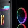 Caixa para PC Midi Tower RAIJINTEK Ponos MS — preto, suporta ventoinhas frontais de 120/140 mm, 1× 120 mm traseira, HDD 3,5 polegadas, SSD 2,5 polegadas, 210×442×485 mm